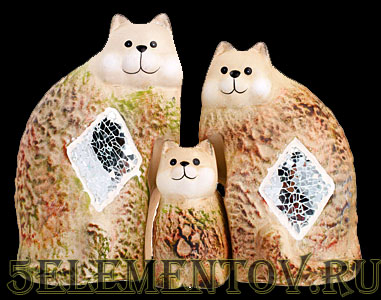 Семейство котов - две копилки керамические