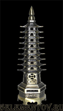 Пагода девятиярусная металлическая h=18 см