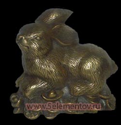 Кролик бронзовый - статуэтка