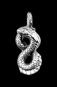 Змея, пожирающая свой хвост - подвеска - олово