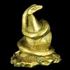 Змея на слитке золота бронзовая