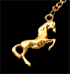 Брелок "Лошадь" золотая - металл