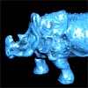 Синий (водный) носорог двурогий