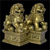 Пара - Небесные Львы Будды - Собаки Фу под бронзу маленькие
