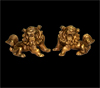 Собаки Фу бронзовые пара (Небесные Львы Будды) маленькие