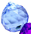 Хрустальный  подвесной шар d = 4 см светло-синий